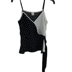 Paper Crane Stripe Dot Black and White Cami Wrap Size‎ Small